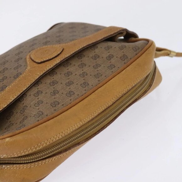 GUCCI Micro GG Supreme Shoulder Bag PVC Beige Gold Auth BA5707 - Picture 5 of 16